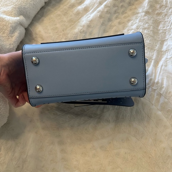 EARTHA CHAIN LEATHER CROSSBODY IN SKYWAY - Picture 3 of 5